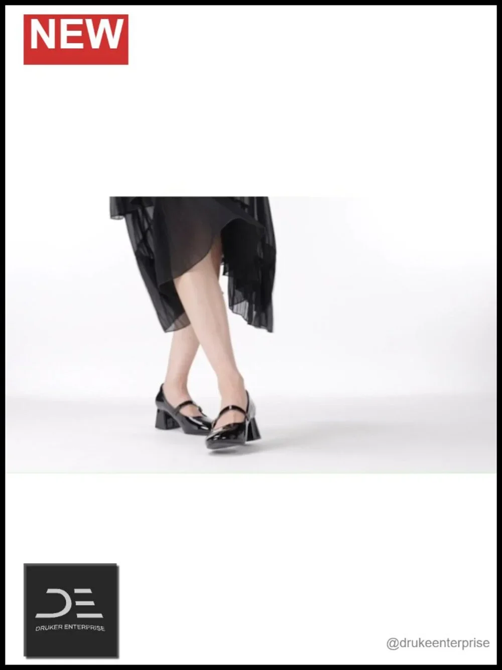 Chunky Mary Jane Heels Women Dress Shoes Block Heel Pumps Patent Faux Leather